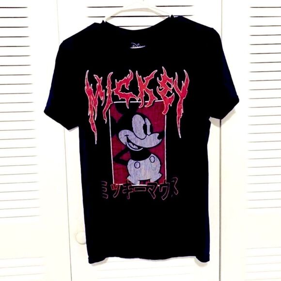 Gothic Mickey Mouse Graphic T-Shirt - Picture 1 of 3
